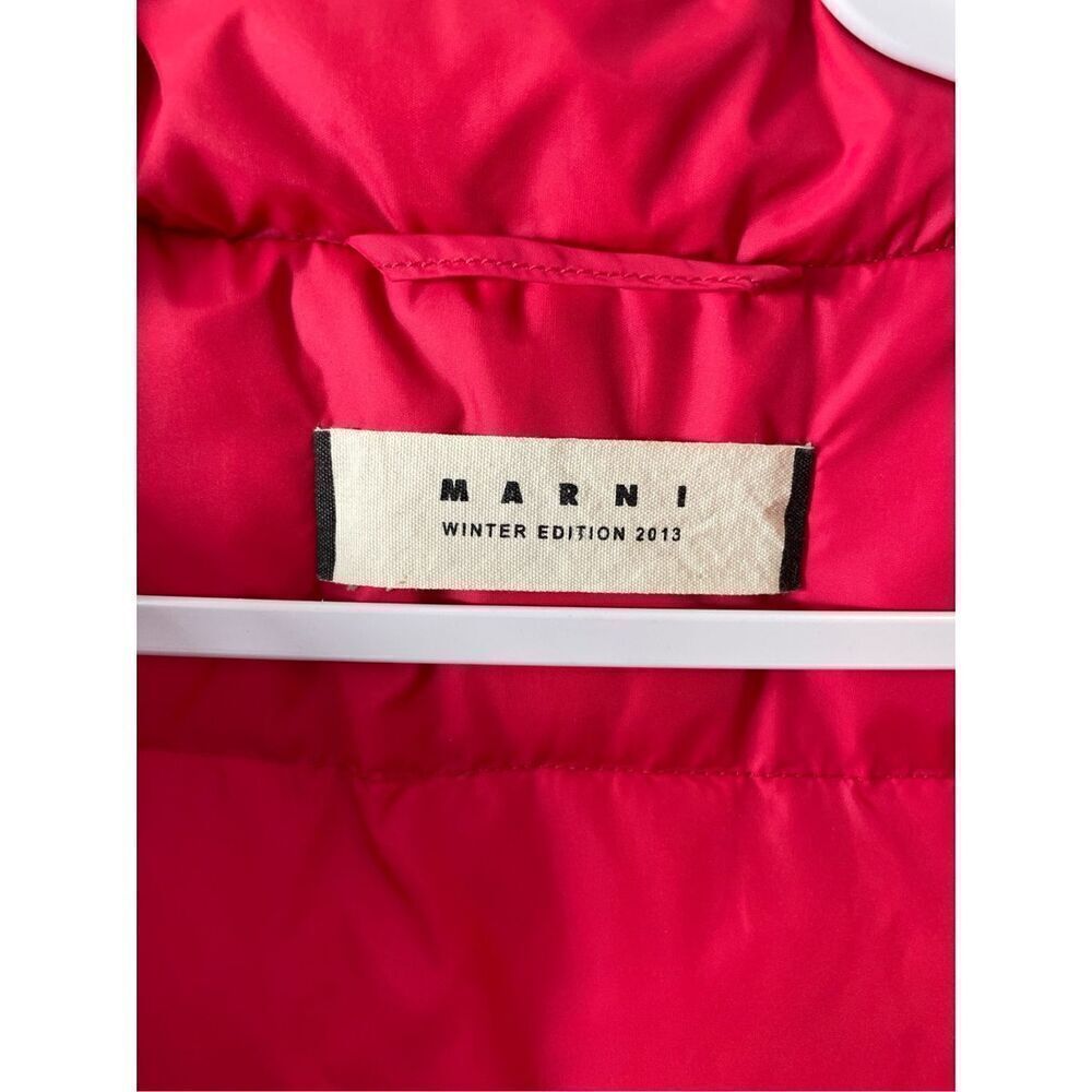 Marni Red Puffer Hoodie Vest Size 38 (US 6/M) - Picture 4 of 7